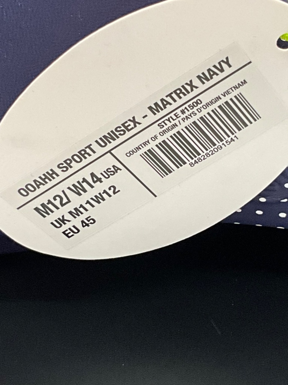 OOFOS Ooahhh Sport Unisex Slides-Matrix Navy. US Men’s 12. NWT/No Box - Picture 10 of 10